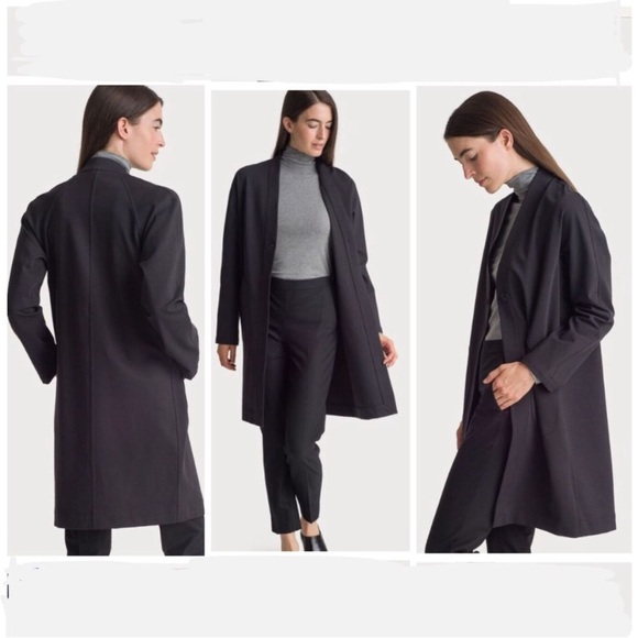 Kit and Ace Coatigan Longline Car Coat Dark Heathered Grey Small - Picture 3 of 8